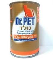 פחית אוכל לחתולים של Dr.PET - מזון איכותי לחתולים עם רכיבים מומלצים.